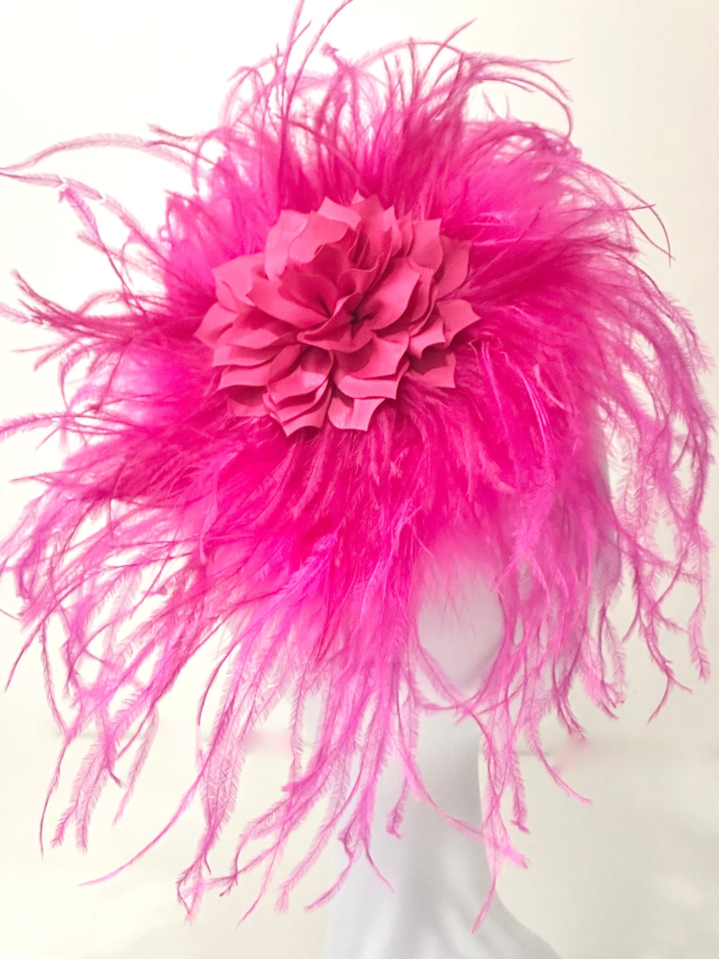 Pink Navy White Kentucky Derby Hat  Fascinator Headband, Pink Bright Pink Green Feather Derby Fascinator Headband,Custom Derby Hat Fascinate