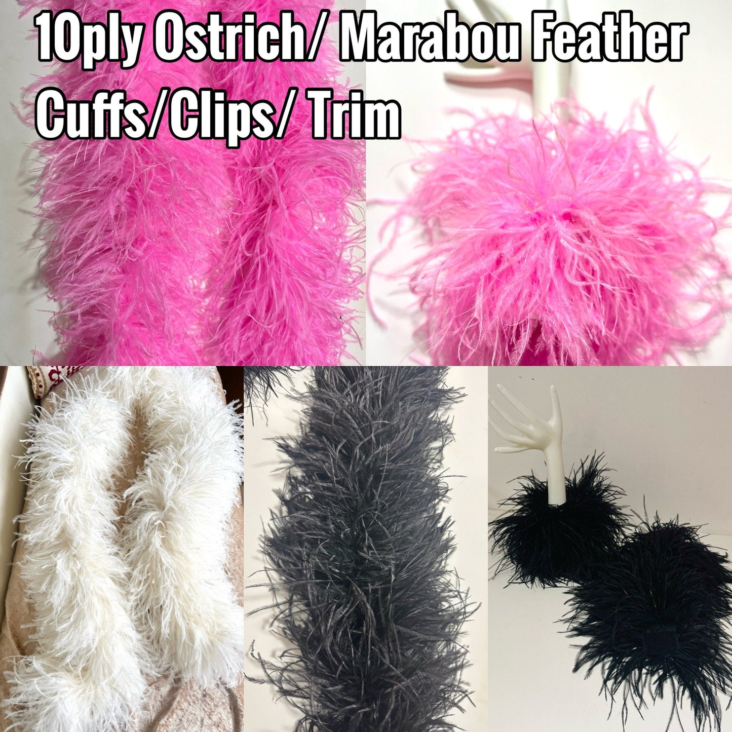 Ostrich Feather Cuffs Ostrich Feather Wrist Brand Feather Wrist Bands Bracelets, Feather Bracelet Wrist Cuffs, Wedding Hairpiece,Dance Trim