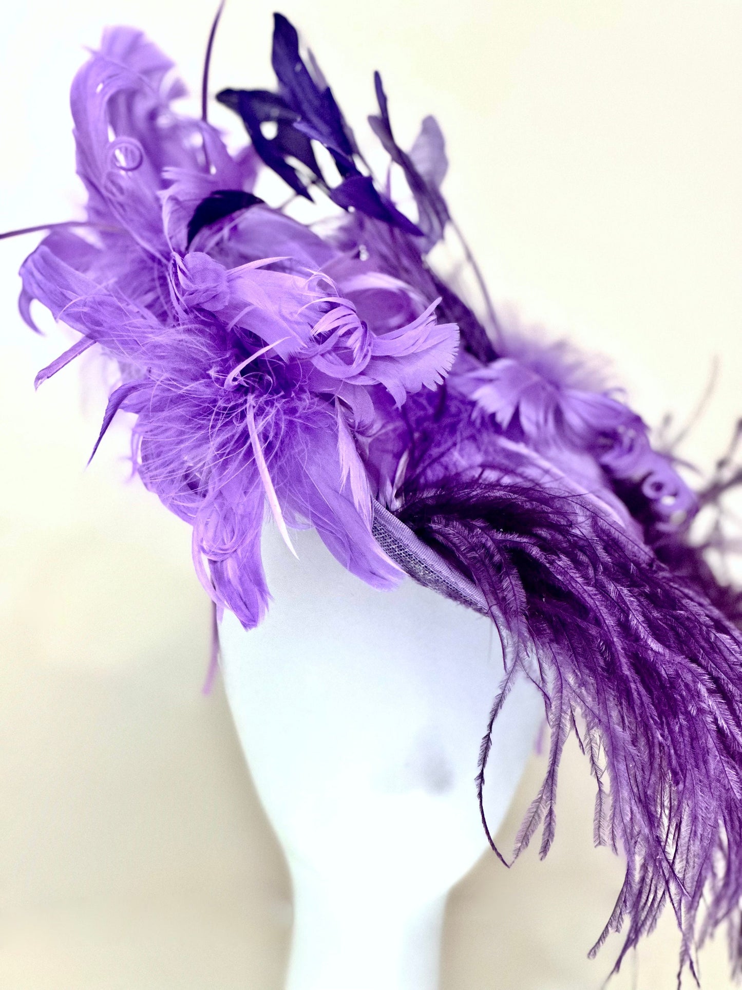 Lavender Purple Kentucky Derby Hat Fascinator, Purple Fascinator Hat, Kentucky Derby Hat, Church Hat, Easter Parade Hat, Wedding Church Hat