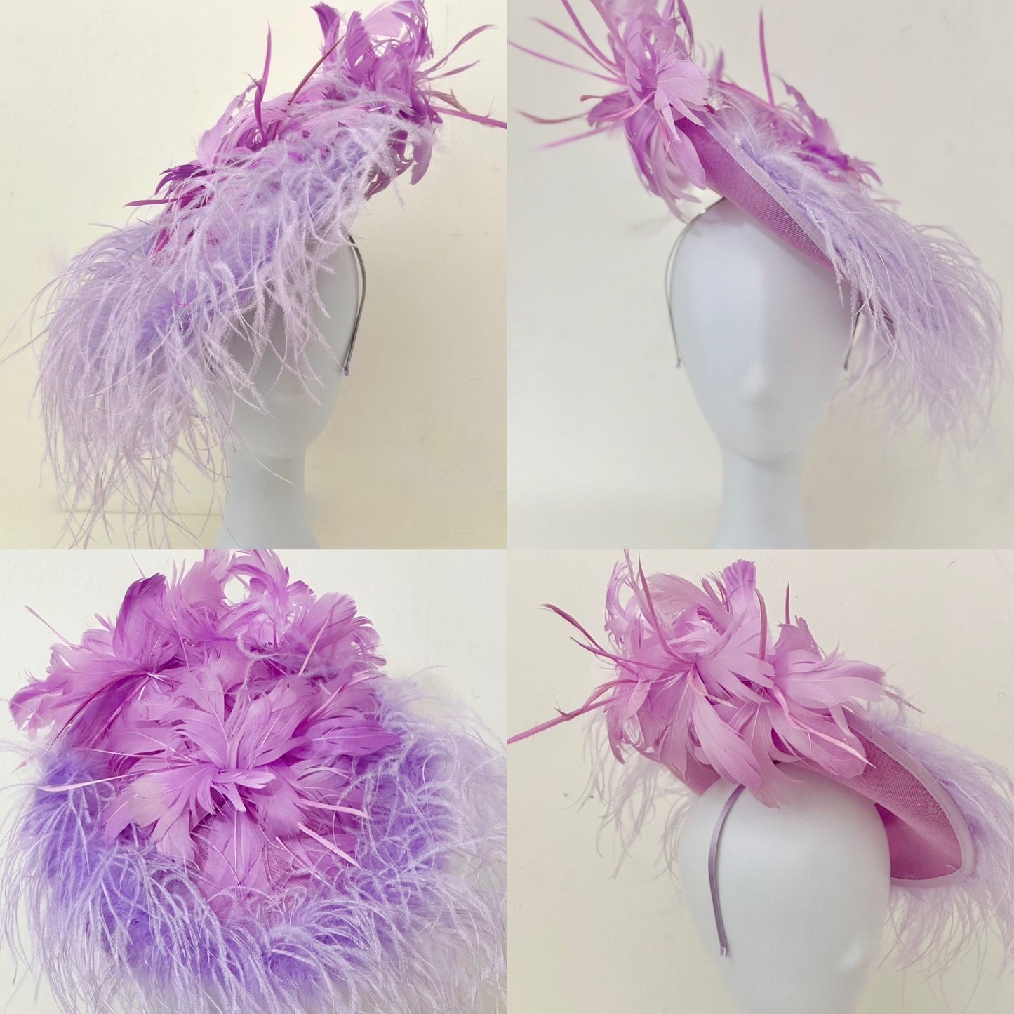 Lavender Purple Kentucky Derby Hat Fascinator, Purple Fascinator Hat, Kentucky Derby Hat, Church Hat, Easter Parade Hat, Wedding Church Hat