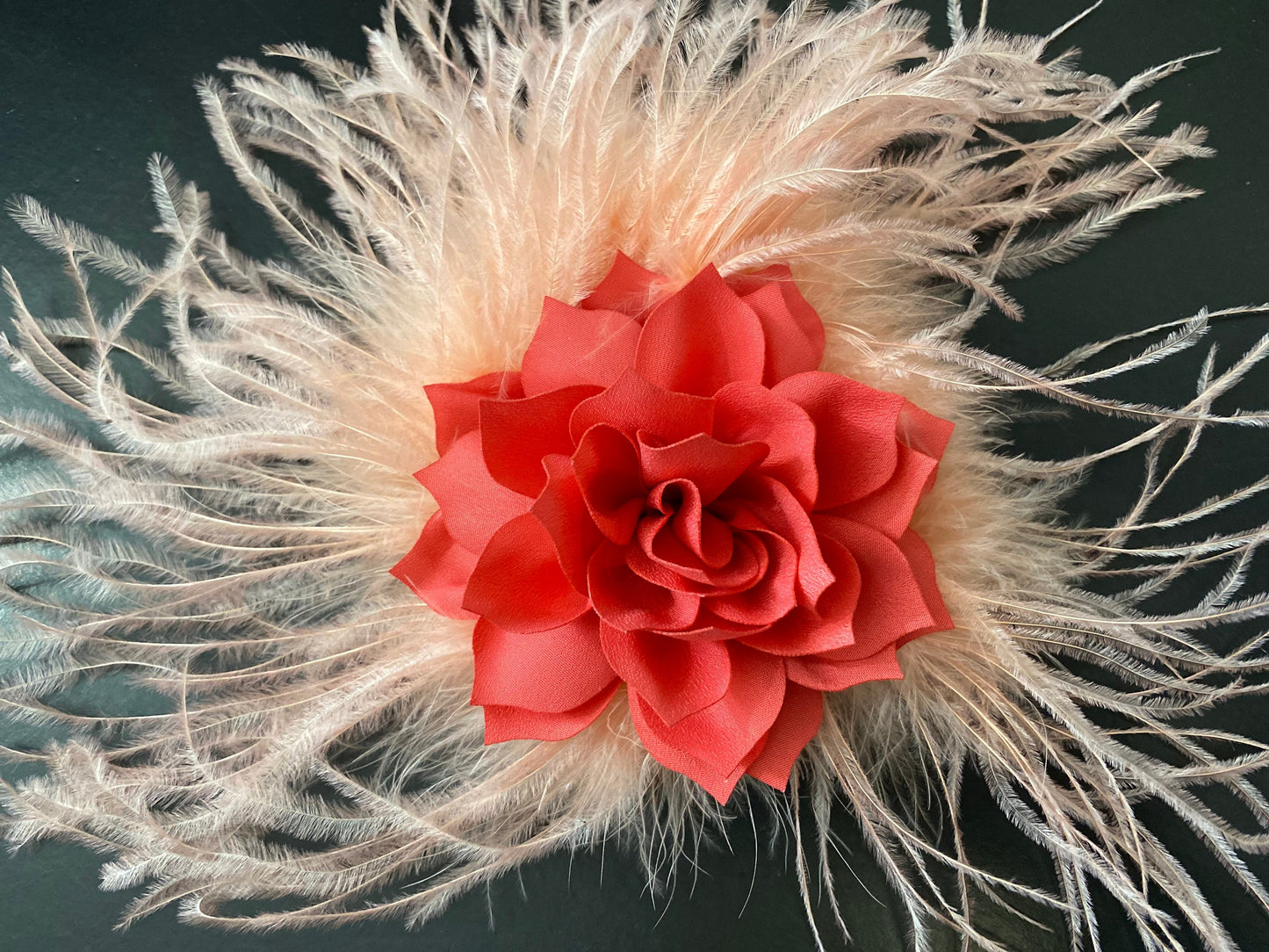 White Feather Clip, Burgundy Red Wine, Blush, Dusty Rose, Pink, Hot Pink, Black, Coral, Red Derby Fascinate Hat Clip, Custom Fascinator