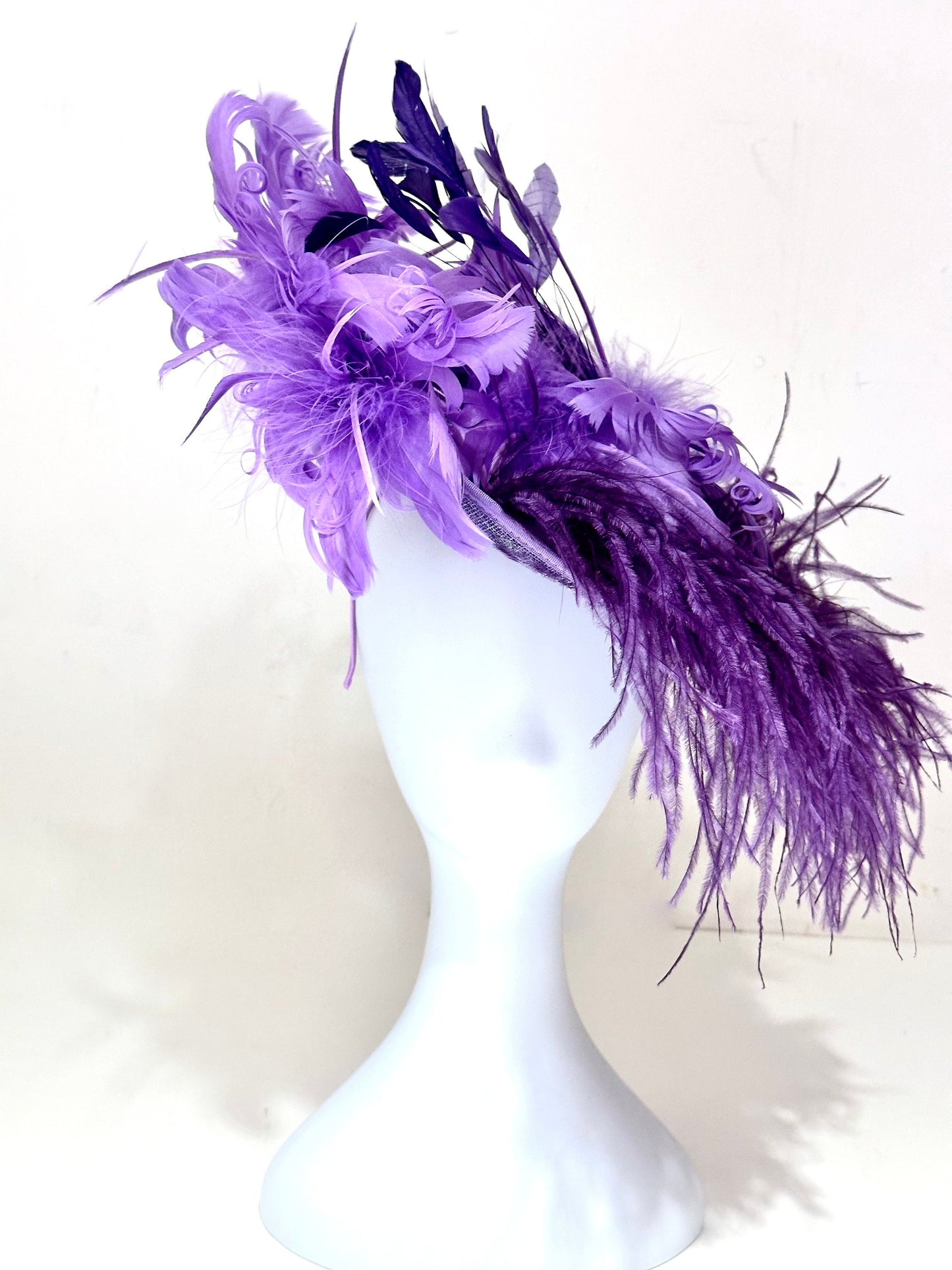 Lavender Purple Kentucky Derby Hat Fascinator, Purple Fascinator Hat, Kentucky Derby Hat, Church Hat, Easter Parade Hat, Wedding Church Hat