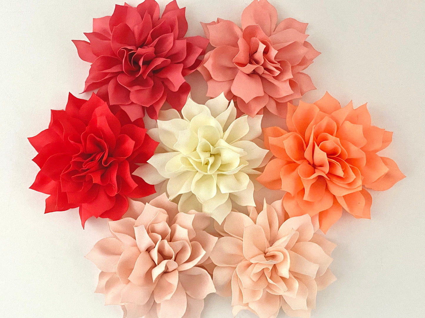 Coral, Pink, Peach Fuzz, Blush, Salmon Flower Hair Clips, Wedding Bridal Flower  Girl clips,Spring Flowers Hair Clip