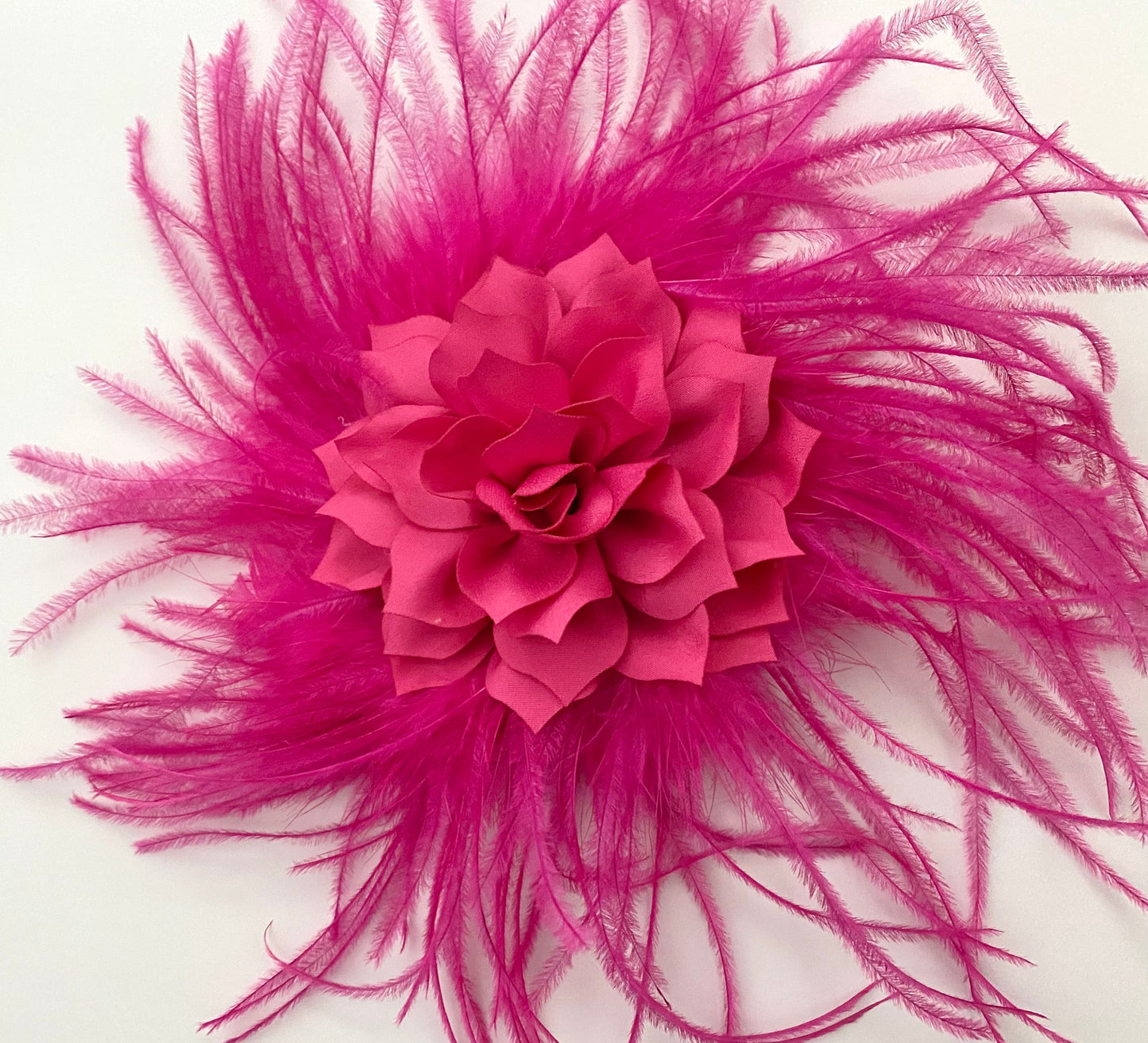 Feather Fascinator Hat Clip, Burgundy, Black, Navy, Red, Green,Blush, Beige Flower Feather Fascinator Hat Clip, Bridal Wedding Hairpiece,