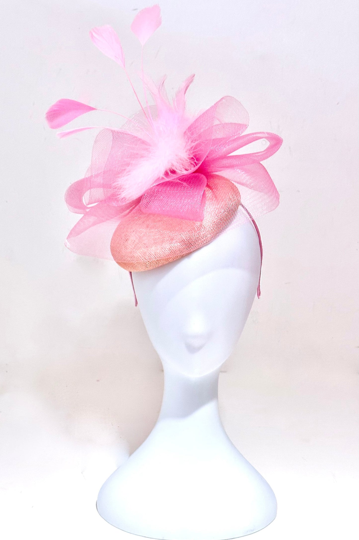 Royal Blue Fascinate Hat, Hot Pink, Pink, Black Fascinator Hat, Viva Magenta, White, Ivory, Yellow, Feather Hat, Church Wedding Hat