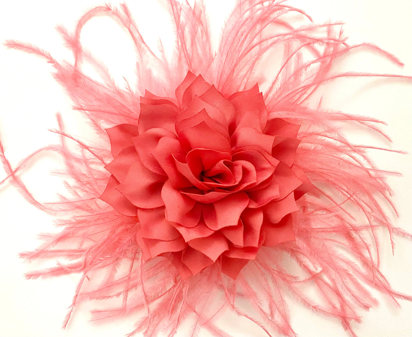 Burgundy Wine Fascinator Hat Clip, Red Wine Flower Feather Clip, Wedding headpiece, Navy, Black, Blush, Dusty Rose,Blush Fascinator Clip