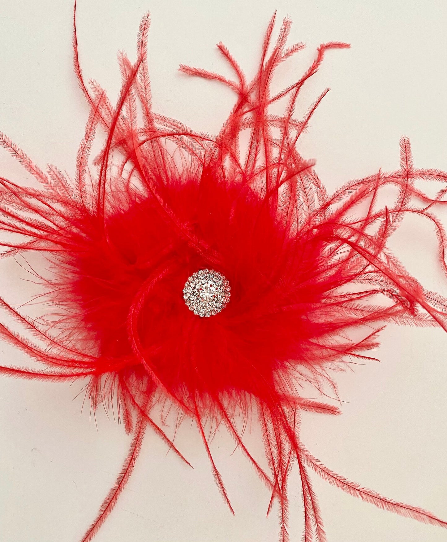 Hot Pink Feather Clip, Pink Hot Pink Feather Clip, Black Feather White Feather Red Feather Dance Costume Headpieces, Feather Hair Clips