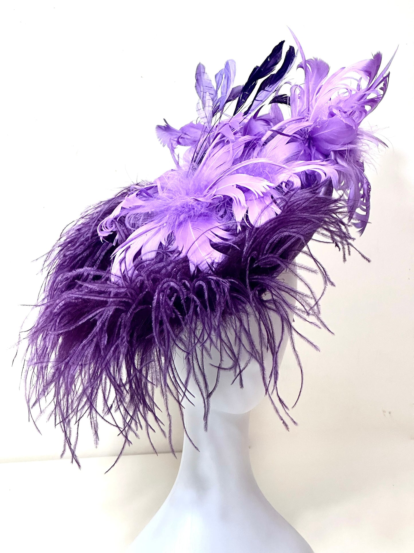 Lavender Purple Kentucky Derby Hat Fascinator, Purple Fascinator Hat, Kentucky Derby Hat, Church Hat, Easter Parade Hat, Wedding Church Hat