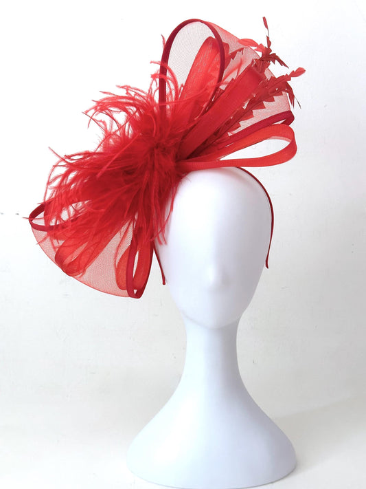 Red Bow Fascinator, Christmas Headband, Red Fascinator Hat  Headband Fascinator, Christmas Headband, Green Bow Christmas Fascinator