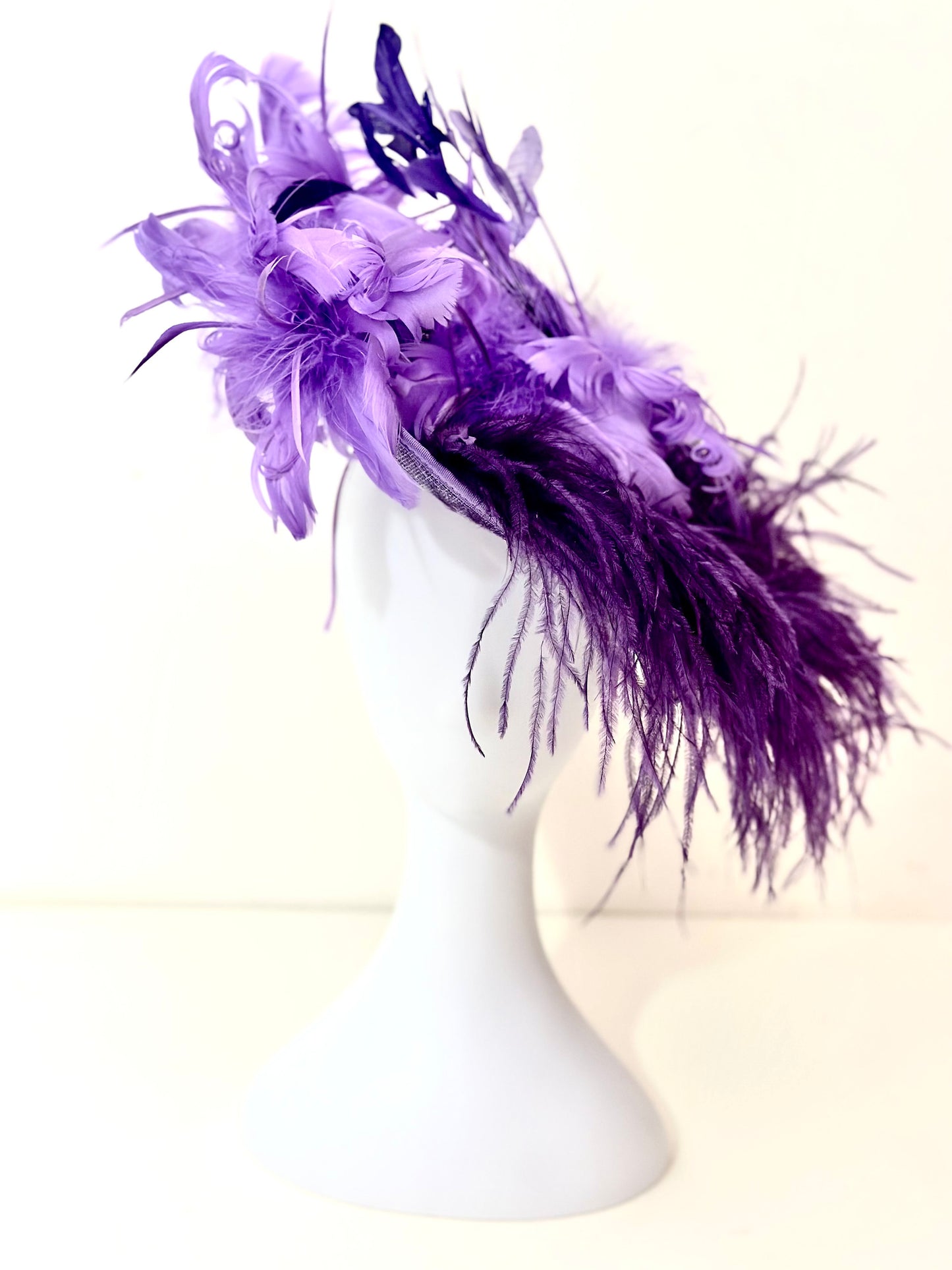 Lavender Purple Kentucky Derby Hat Fascinator, Purple Fascinator Hat, Kentucky Derby Hat, Church Hat, Easter Parade Hat, Wedding Church Hat