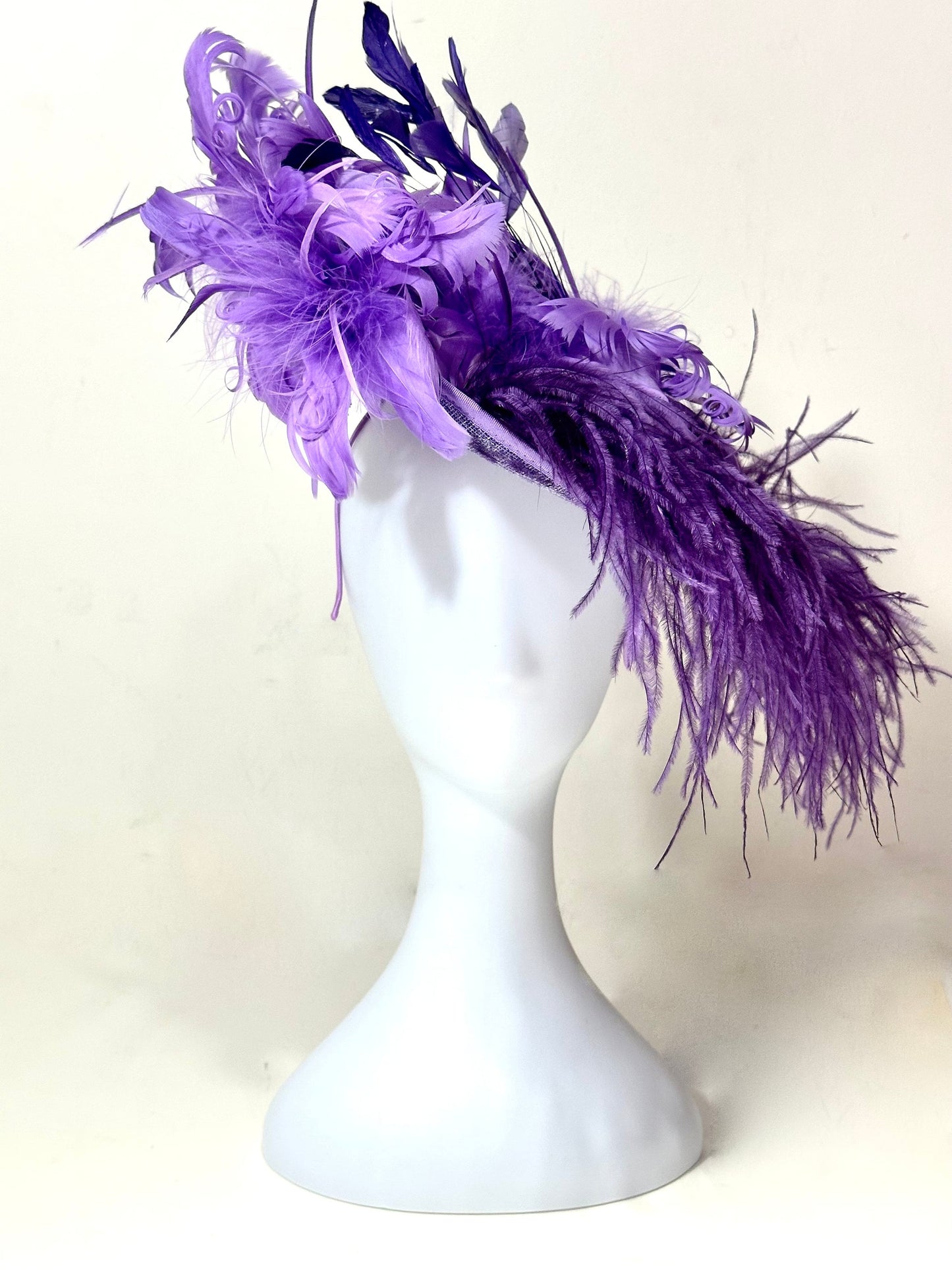 Lavender Purple Kentucky Derby Hat Fascinator, Purple Fascinator Hat, Kentucky Derby Hat, Church Hat, Easter Parade Hat, Wedding Church Hat