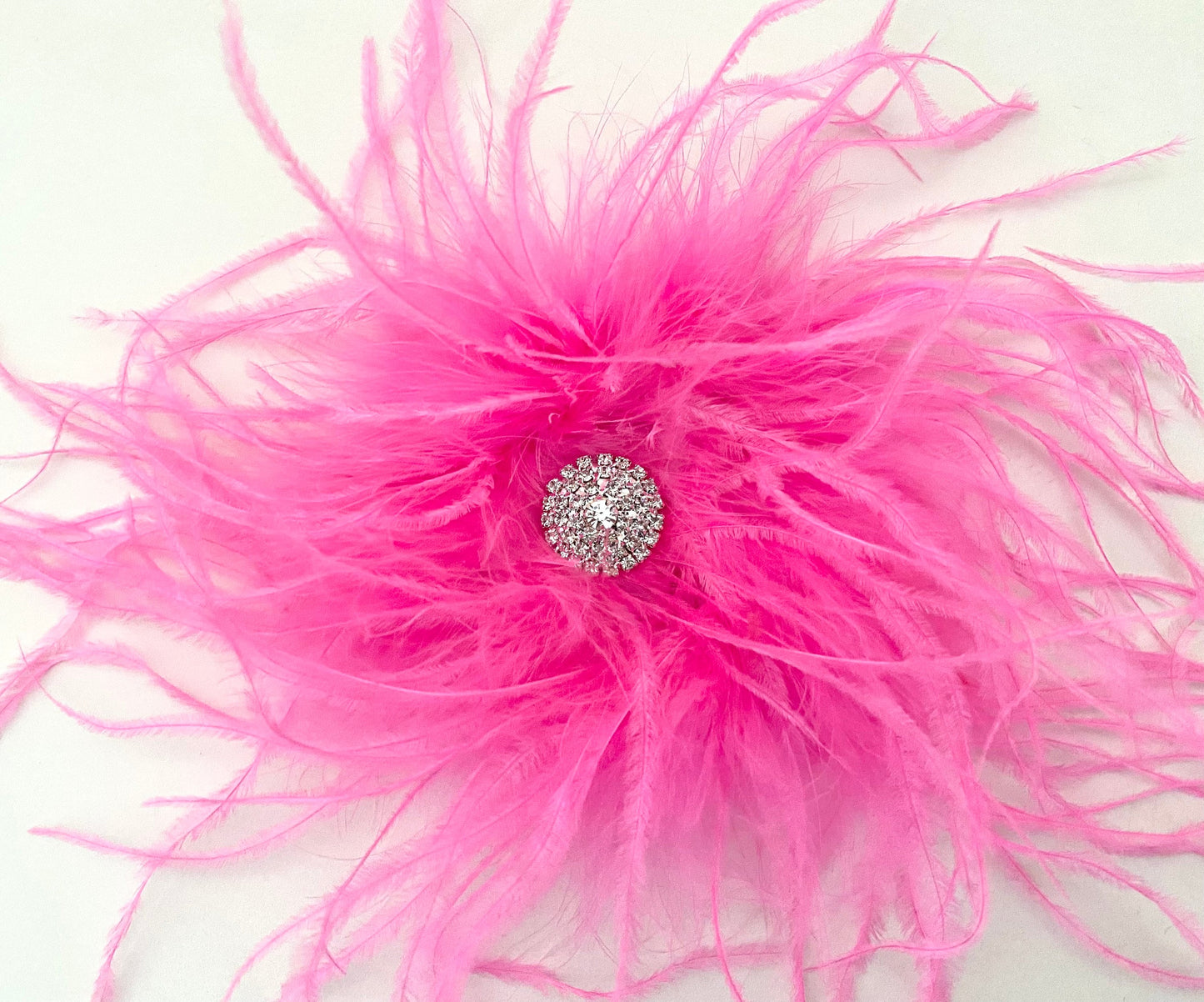 Hot Pink Feather Clip, Pink Hot Pink Feather Clip, Black Feather White Feather Red Feather Dance Costume Headpieces, Feather Hair Clips