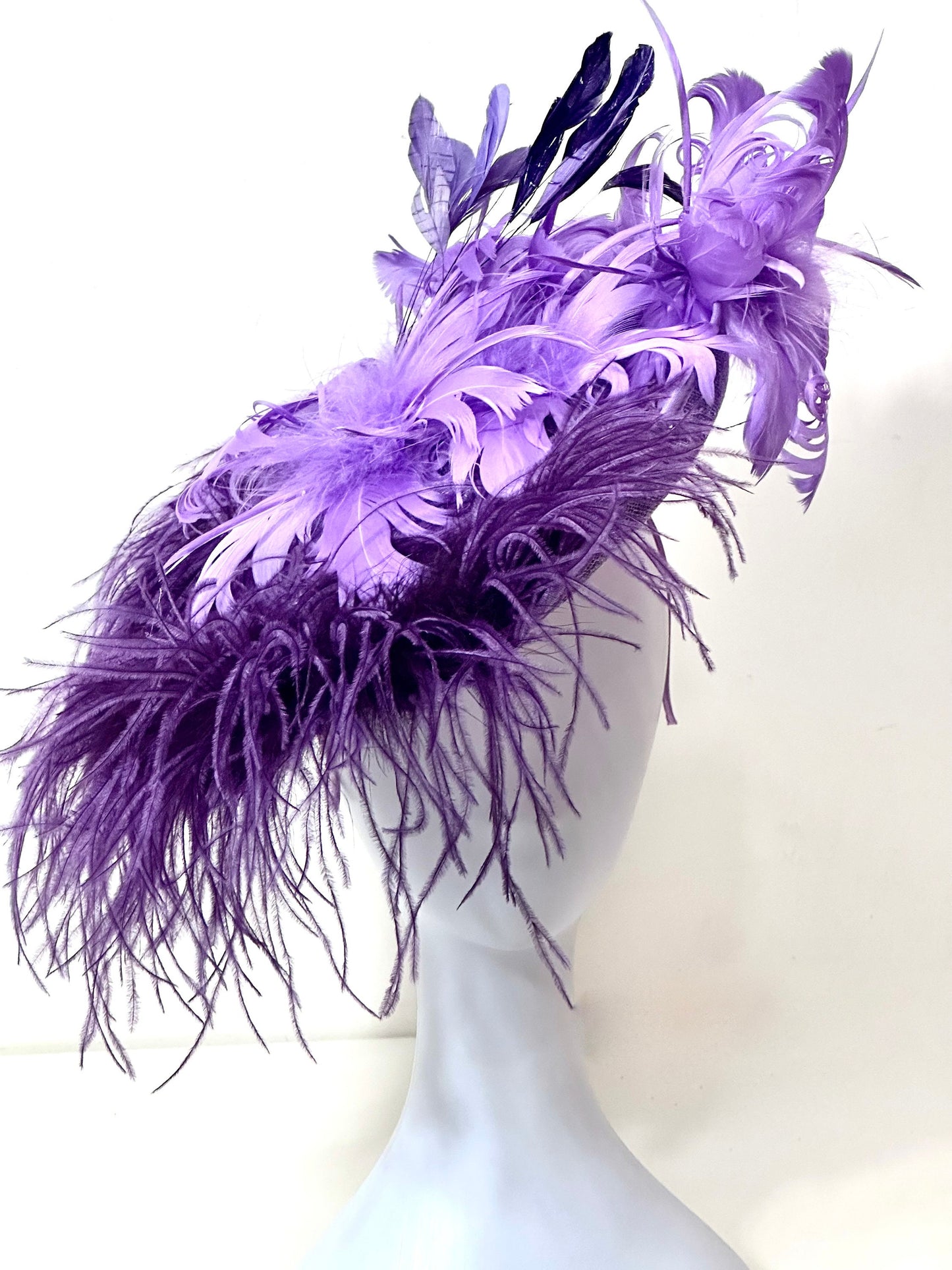 Lavender Purple Kentucky Derby Hat Fascinator, Purple Fascinator Hat, Kentucky Derby Hat, Church Hat, Easter Parade Hat, Wedding Church Hat