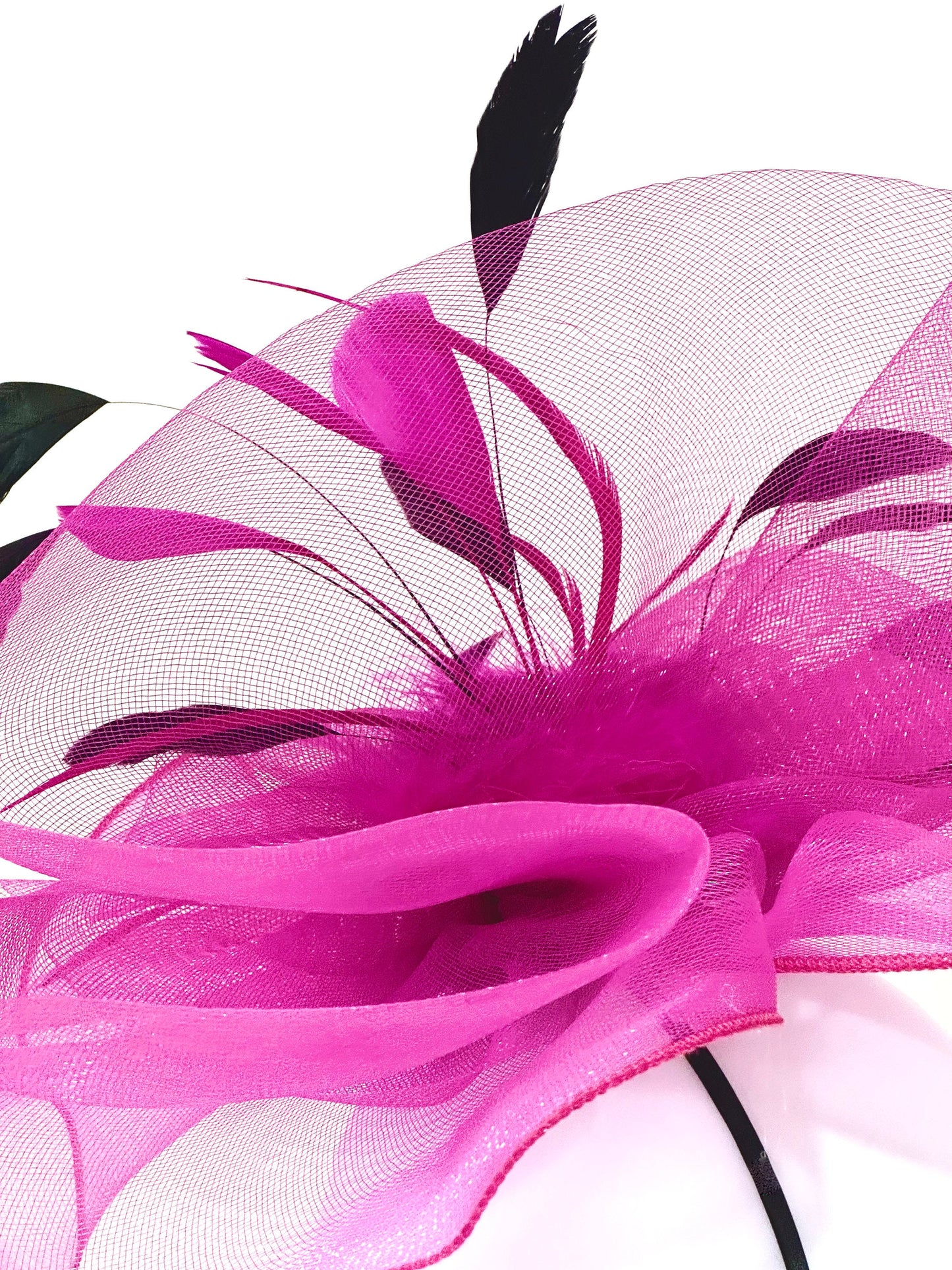 Big Kentucky Derby Hat, Deep Red Wine Fascinator Hat, Berry Pink, Black,Navy Derby Hat, Church Hat Fascinator,Sheer Crinoline Derby Hat