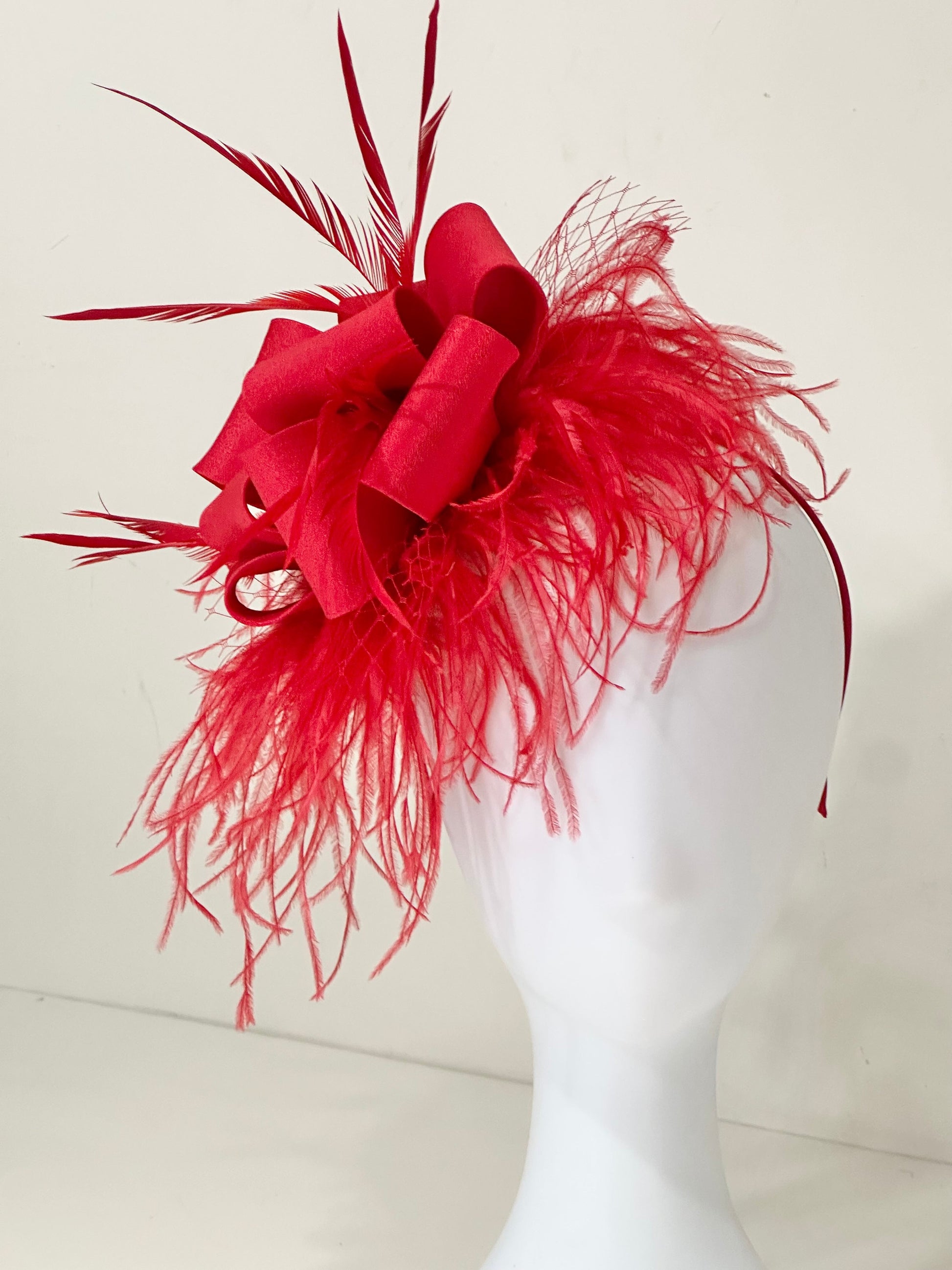 Christmas Fascinator Hat Headband, Emerald Green Fascinator Headband Hat, Red Fascinator Hat Christmas Fascinator Hat,Red Christmas Headband