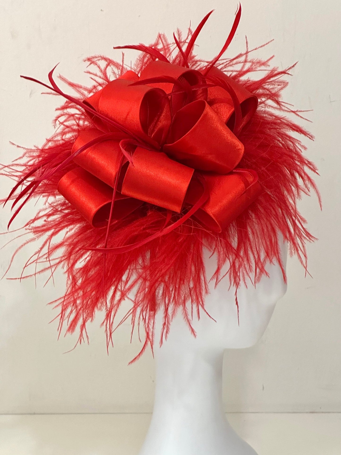 Pink Kentucky Derby Hat Fascinator Headband, Hot Pink, Red, Green Kentucky Derby Hat, Wedding Fascinator, Christmas Fascinator Hat