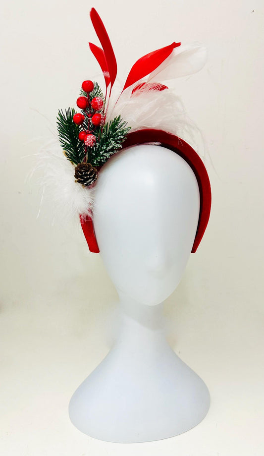 Christmas Holly Headband Fascinator