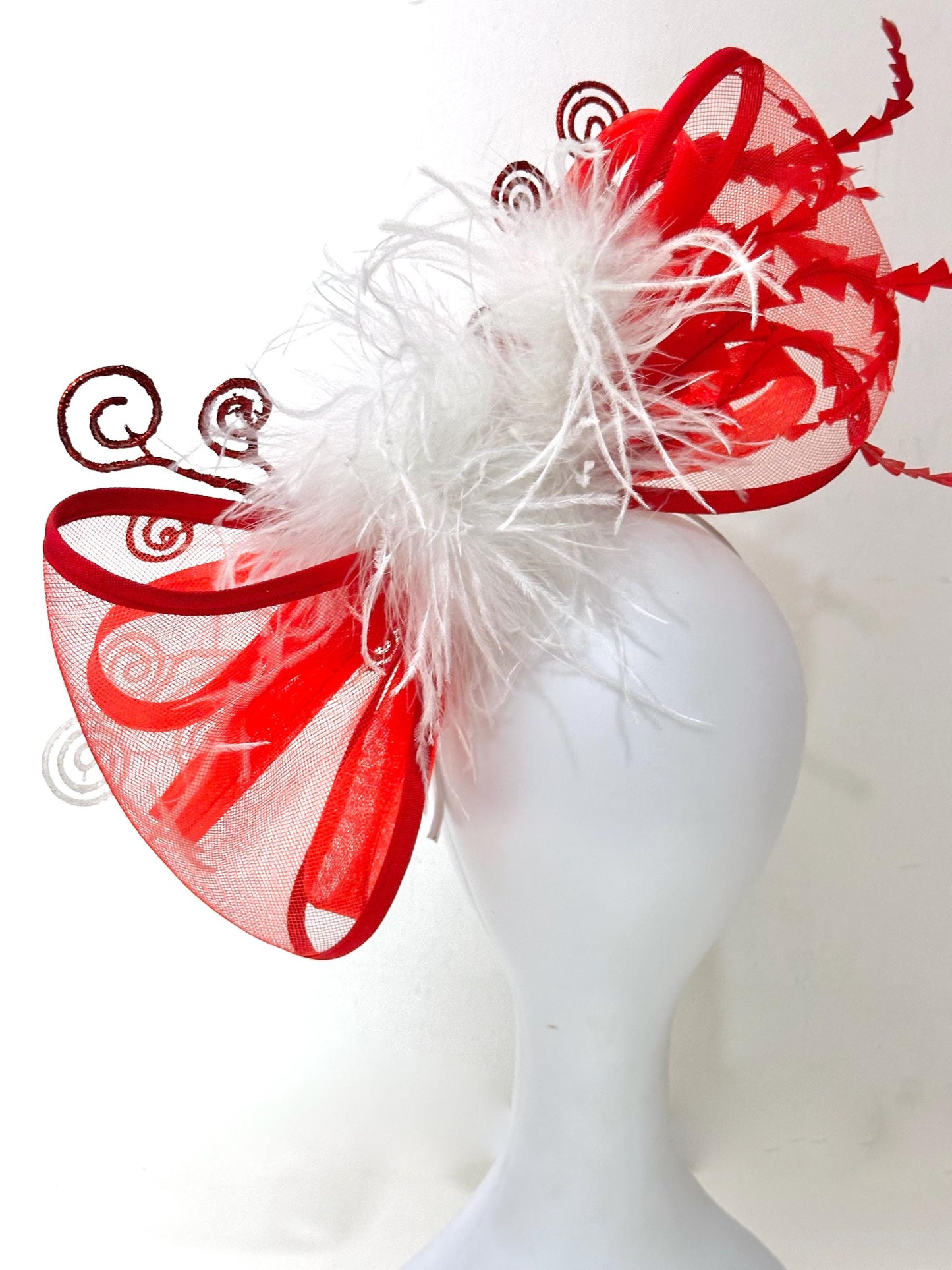 White Feather  Christmas Headband,