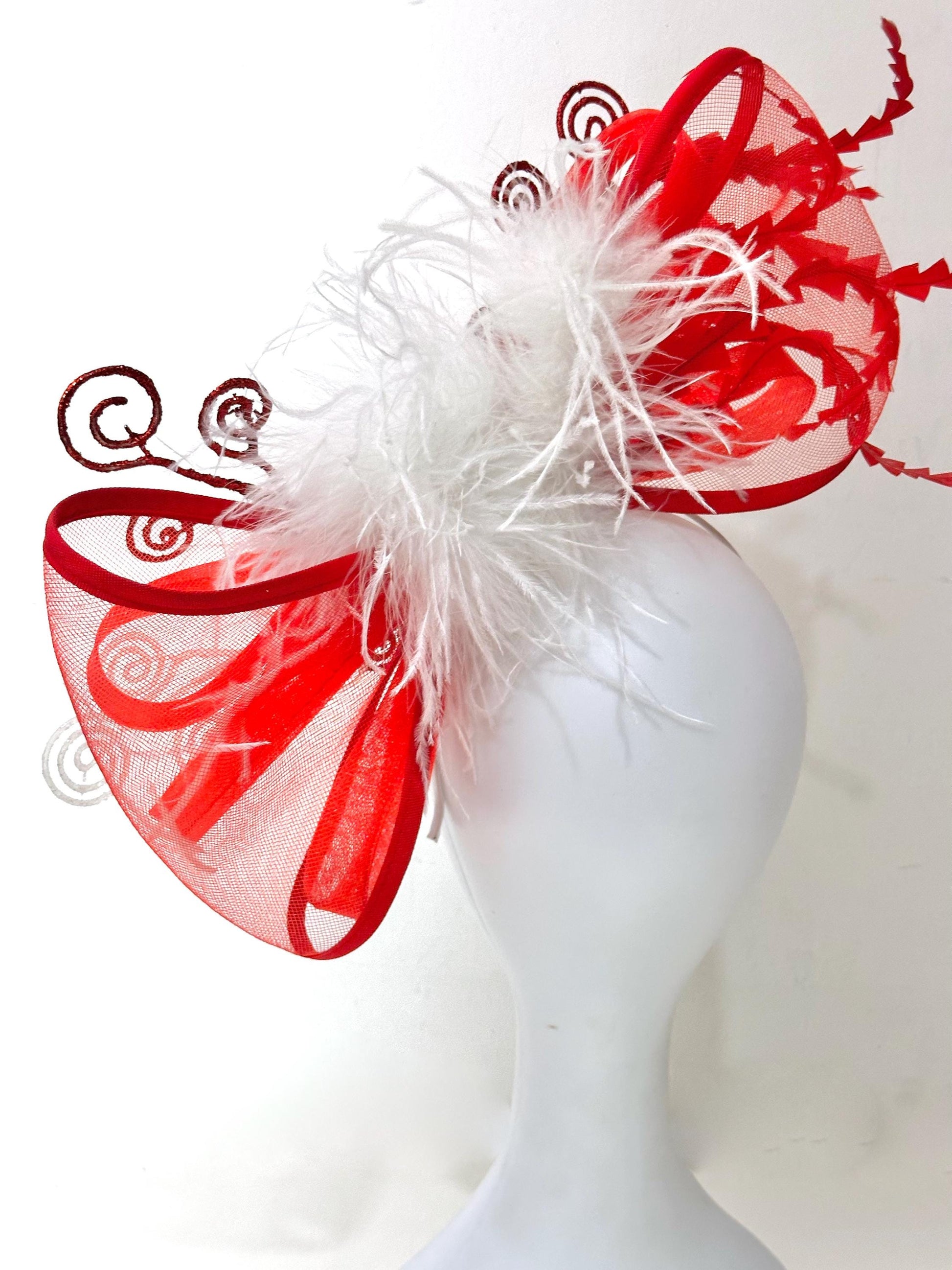 White Feather  Christmas Headband,