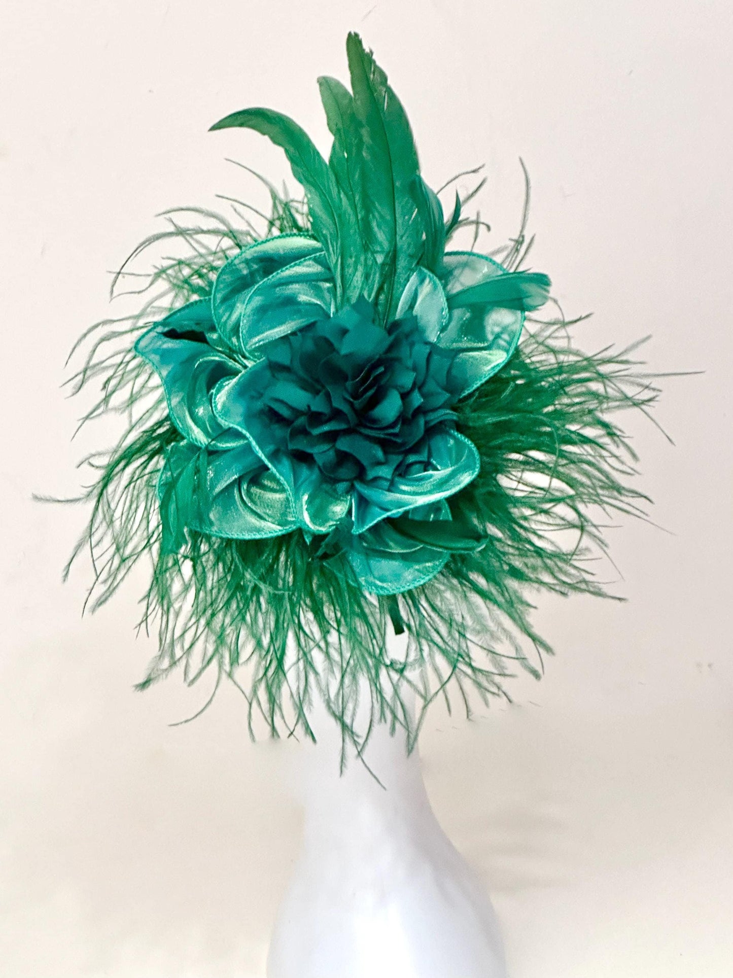 Green and  Gold  Fascinator  Hat